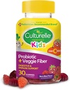 Culturelle Daily Probiotic Capsules 30CT & Kids Probiotic + Gommies de Fibre Veggie 30CT pour la santé digestive et immunitaire