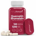 LongLifeNutri Quercetin 1000mg avec Bromelain 200mg - 120 Capsules Végétariennes, Complexe Biologique Dihydraté pour la Mobilité articulaire et l'Equilibre respiratoire, 2-Mois, GMP certifié, Fabriqué aux États-Unis
