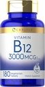 Carlyle B12 Vitamine 3000 mcg (180 comprimés) Supplément végétarien (non-OGM et sans gluten)