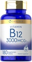 Carlyle B12 Vitamine 3000 mcg (180 comprimés) Supplément végétarien (non-OGM et sans gluten)