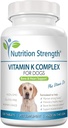 Vitamine K pour chiens, Vitamines K1 & K2 (MK4 & MK7) + Vitamine D3, aider à maintenir des os forts, promouvoir le coeur sain, stimuler le système immunitaire, soutenir la fonction musculaire, 120 comprimés à croquer