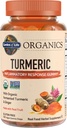 Garden of Life Organics Turmeric Inflammatory Response Gummy - 120 Gummes de fruits réels pour les enfants et les adultes, 50Mg Curcumin (95% Curcuminoïdes), Non ajouté sucre, biologique, non-OGM, végétalien et sans gluten