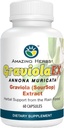 Herbes étonnantes GraviolaEX Anona Muricata - 100% Graviola pure (Soursop) Extrait, santé naturelle de la forêt de pluie, supplément alimentaire à base de plantes - 60 comtes (paquet de 1)