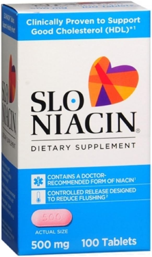 Slo-Niacine 500 mg 100 comprimés (paquet de 6)