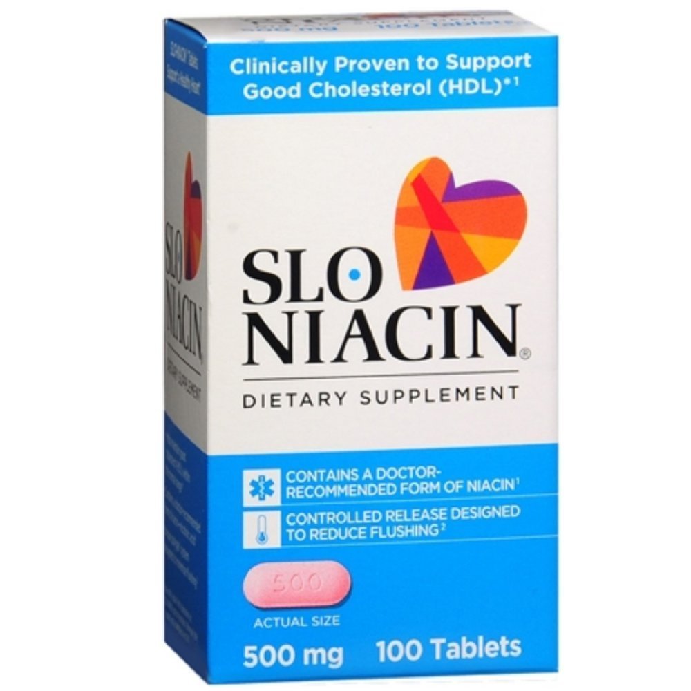 Slo-Niacine 500 mg 100 comprimés (paquet de 6)
