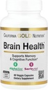 California Gold Nutrition Cerveau Santé avec Alpha-Glycerophosphorylcholine, Calcium, Phosphore et Phosphatidylsérine, 60 Capsules de Veggie