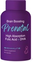 Ultra Strength Bio-Available Prenatal Vitamins for Women, Naturally Occurring Methylated Folate Folic Acid, DHA Omega 3. Supports Brain Development, Healthy Fetal Development