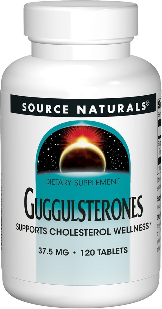Source Naturals Guggulstérones, soutient le cœur et les artères* 37,5 mg - 120 comprimés