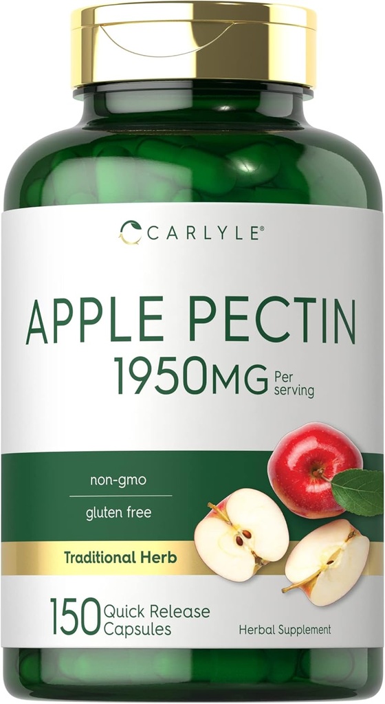 Carlyle Apple Pectin Capsules | 1950mg | 150 Pills | Non-GMO & Gluten Free Herbal Supplement