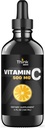 Vitamine C liquide - dose élevée - gouttes de vitamine C - pour les adultes et les enfants - 500 mg - VIT C liquide - non OGM - supplément liquide de vitamine C (4 fl oz 120 ml)