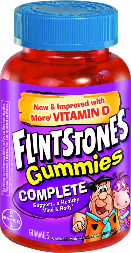 Flintstones Children's Complete Multivitamin Gummies, 60 Count (Pack of 3)