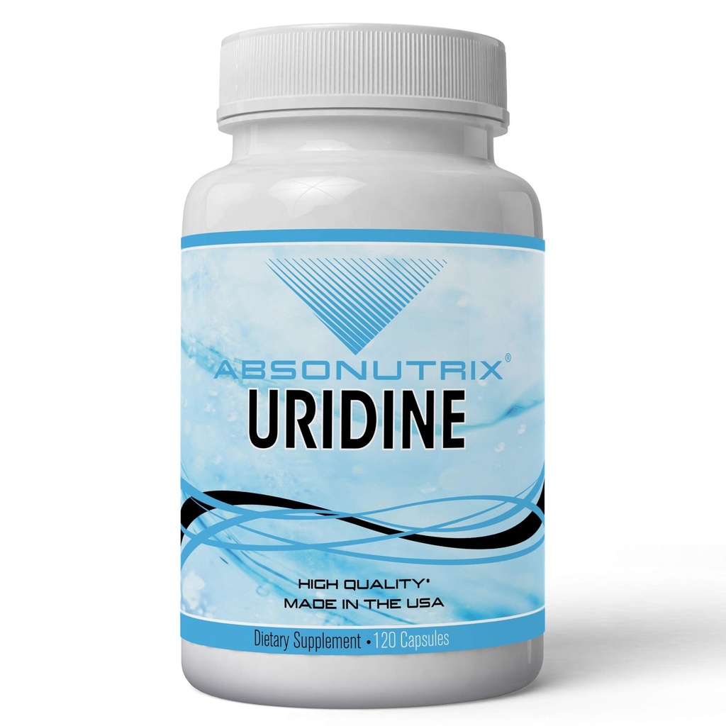 Absonutrix Monophosphate d'Uridine (Choline Enhancer) 500mg par gélule - 120 capsules végétales Mémoire Fabriqué aux États-Unis