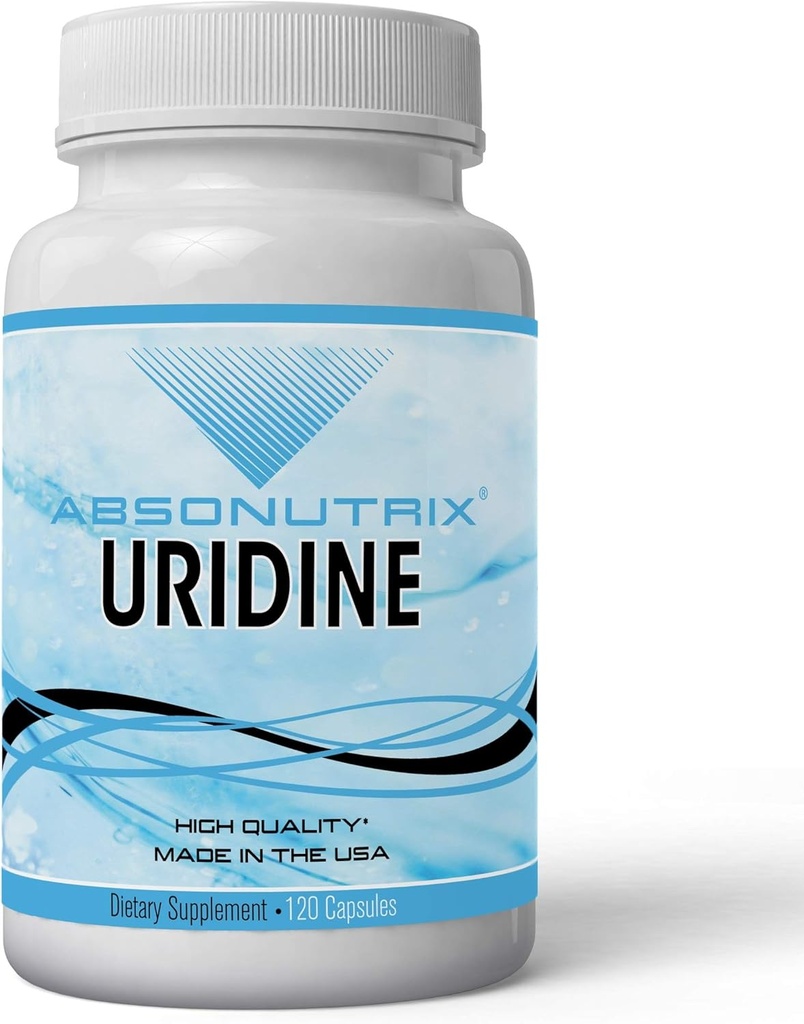 Absonutrix Monophosphate d'Uridine (Choline Enhancer) 500mg par gélule - 120 capsules végétales Mémoire Fabriqué aux États-Unis