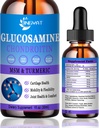 Glucosamine Chondroïtine Liquid Drops 2000mg, Glucosamine Liposomique Chondroïtine MSM, Chondroïtine et Glucosamine Suppléments nutritionnels avec extrait thurmérique, acide hyaluronique, quercétine et bromelain