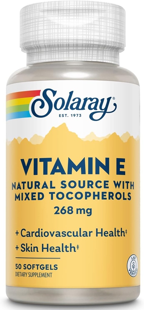 Solaray Vitamine E d-Alpha Tocophérol 268mg (400 UI)