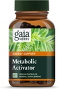 Gaia Herbs Metabolic Activator - Natural Energy Supplement for Metabolism Support - Made with Panax Notoginseng & Astragalus Extract - Free from Dairy, Soy & Gluten - 60 Capsules (60 Servings)