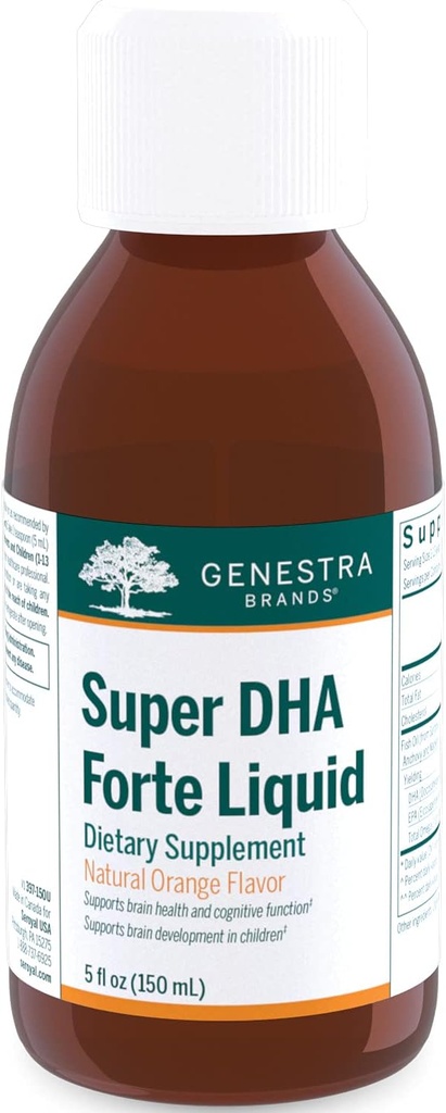 Genestra Marques Super DHA Forte Liquide - Omega-3 Supplément huile de poisson - 5 fl oz
