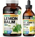 BIO KRAUTER Lemon Baume 250 Capsules & St. John , Teinture de millepertuis 4 Fl. Oz.