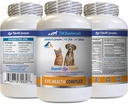 Vitamines des yeux de chien - Complexe de santé des yeux en PET - Chiens et chats - Soutiens Vision des yeux - astaxanthine pour chiens, Supplément Vision des yeux pour chiens et chats, Vitamines de santé des yeux Lutéine et zéaxanthine 1Bot 60Tabs
