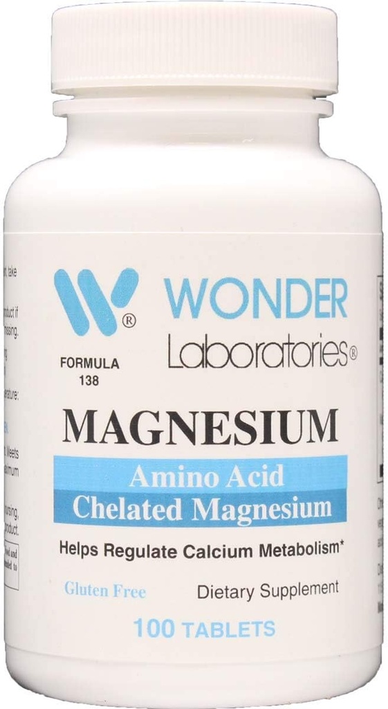 Magnésium chélaté, acide amino, formulé pour vous fournir une absorption maximale (100)