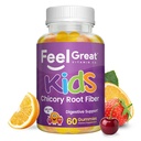 The Feel Great Vitamin Company Fiber Gummies for Kids for Digestive Support | Constipation Relief for Kids | Fruity Flavored Chewable Fiber Gummies | Vegetarian Supplements | 60 Day Supply