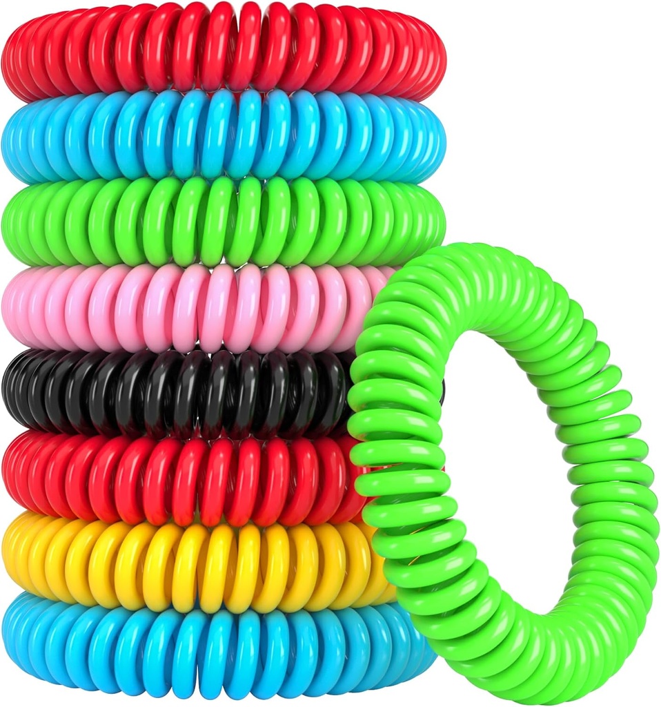 12 Pack Bracelets Mosquito, Bracelets Mosquito Outdoor pour adultes et enfants, Bandes waterproof individuelles sans DEET