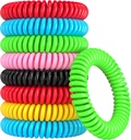 12 Pack Mosquito Bracelets, Mosquito Bracelets Outdoor for Adults and Kids, Individually Wrapped DEET-Free Waterproof Bands