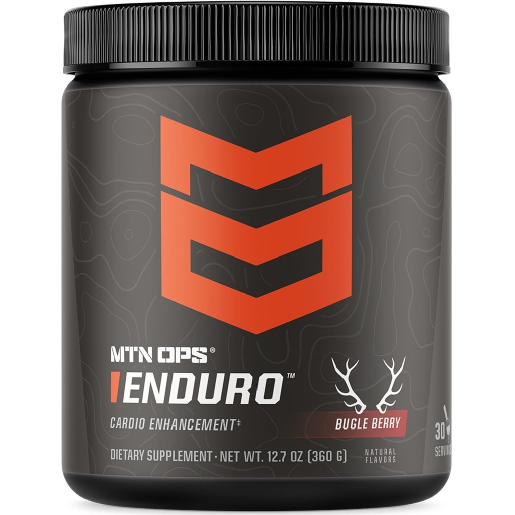 MTN OPS Enduro supplément à l'oxyde nitrique et préparation sans stimulation - 30 portions - avec citrate de magnésium, poudre de betterave, niacinamide, L Arginine et L Citrulline - Bugle Berry Flavor