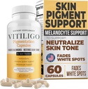 Dermawonder Vitiligo Capsules (60 Compte) Supplément Vitiligo efficace, réduire les taches blanches et améliorer le soutien de la pigmentation cutanée, pour toute la peau et réduire les taches blanches sur la peau et la peau teintée