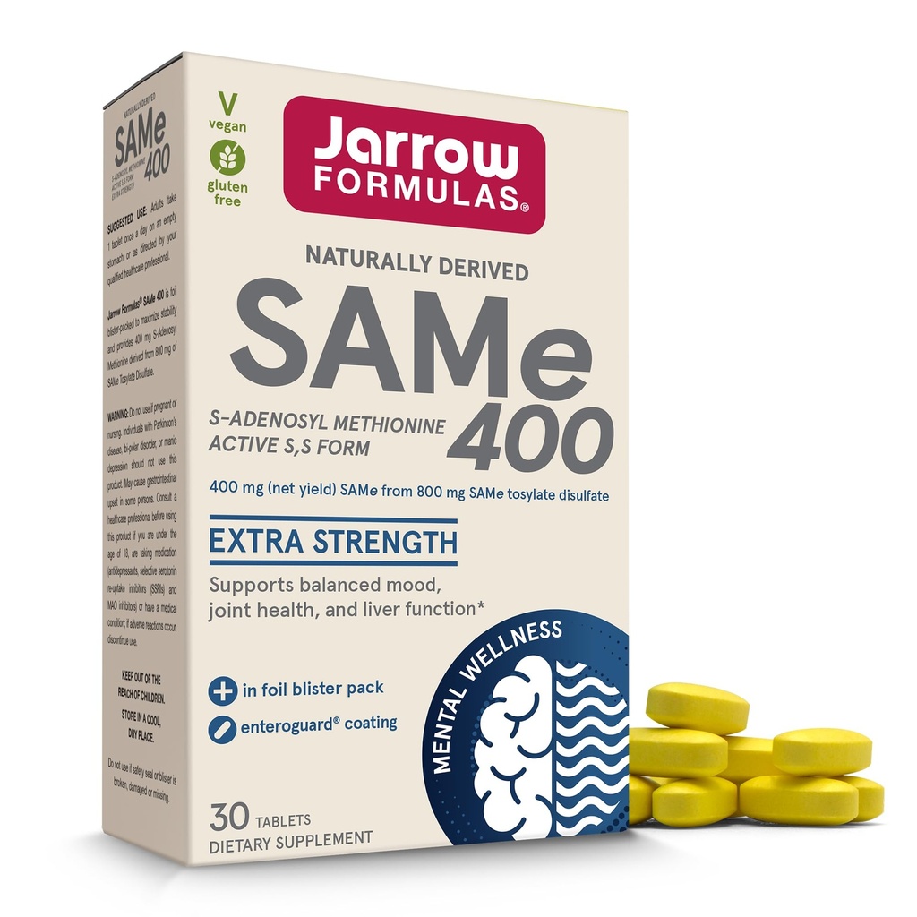 FORMULES DE JARROW Sam-E 400 MG, 30 CT