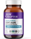 Nouveau Chapitre Mane du Lion + Champignon Reishi - LifeShield Mind Force for Mental Clarity with Organic Reishi Mushroom + Vegan + Non-OGM, Ingrédients Nootropiques - 60 ct