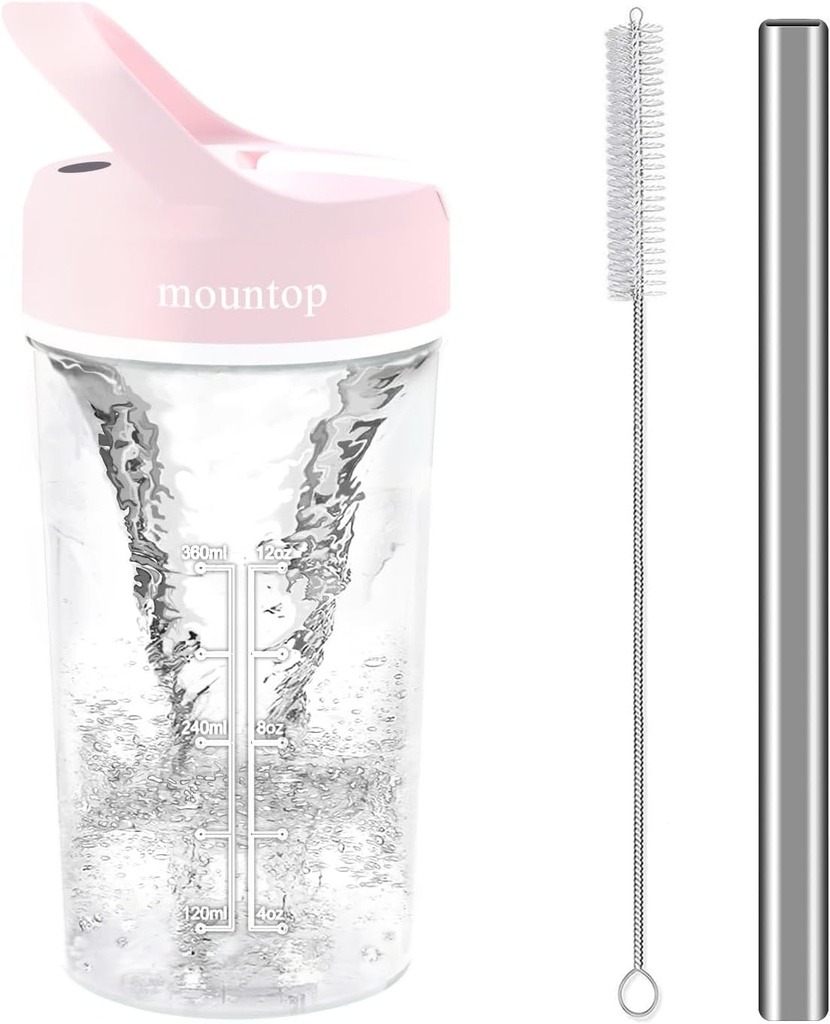 Bouteille de shaker électrique, Bouteille de shaker pour les shakes protéiques, Bouteille de shaker mélangeur pour pré-entraînement, Bouteilles de shaker rechargeables, Bouteilles de mélange sans BPA pour poudre de protéines, whey et autres suppléments