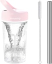 Bouteille de shaker électrique, Bouteille de shaker pour les shakes protéiques, Bouteille de shaker mélangeur pour pré-entraînement, Bouteilles de shaker rechargeables, Bouteilles de mélange sans BPA pour poudre de protéines, whey et autres suppléments