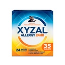 Xyzal 24 heures contre les allergies, antihistaminique, comprimés de dichlorhydrate de Levocetirizine, 5 mg, 35 Nombre