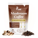 Fuel Cerveau Boost Mushroom Coffee Nutrition, Mélange biologique pour la santé des Gut, Lion's Mane Powder, Chaga & Mushroom Powder Low Caféin instantané, Nootropics Drink, 30 portions