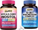 Inositol Supplément 120 Capsules & 10 en 1 Complexe Magnésium 120 Capsules