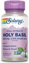 SOLARAY Holy Basil 1000 mg - Tulsi Holy Basil Adaptogen with 2.5% Ursolic Acid - Adrenal Support, Focus, Occasional Stress and Mood Support - Non-GMO, Vegan, Gluten Free, 60-Day Guarantee, 30 Servings