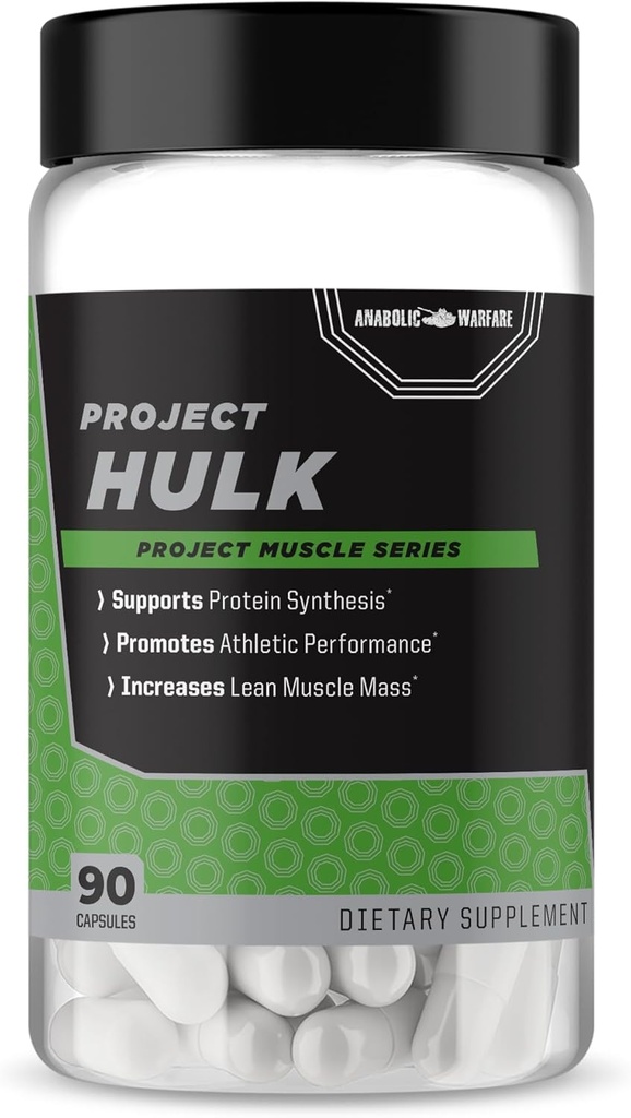 Project Hulk, Strength, Athletic Performance, Protein Synthesis, Made with Botanicals (90 Capsules).*