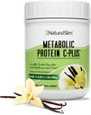 NaturalSlim Protéine Poudre avec Vitamines et Minéraux Métabolique C-Plus - Poudre de remplacement de repas Fortifiée avec Vitamine C, Zinc et Amino Acid - Chocolate Protéine Poudre 10 portions 1,1 lb.