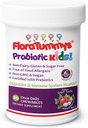 FloraTummys Enfants Probiotiques à croquer Prébiotiques: Non-Dairy, sans gluten et sans sucre, sans arachide et sans soja, non-OGM, testés et sans allergènes alimentaires, végétalien, kosher, saveur de baie(1 bouteille)