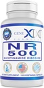 Formules de Genex NR Nicotinamide Riboside 500mg/Serveur (120 capsules) Précurseur NAD+ pour le vieillissement en santé - BPF-certifié, non OGM, sans gluten, végétarien (1 paquet)