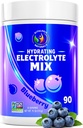 Blueberry poudre d'hydratation – Zero sucre électrolyte boisson mélange de 90 portions de kéto, végétalien, sans gluten d'électrolytes naturels pour la récupération musculaire, l'énergie, le soulagement des crampes