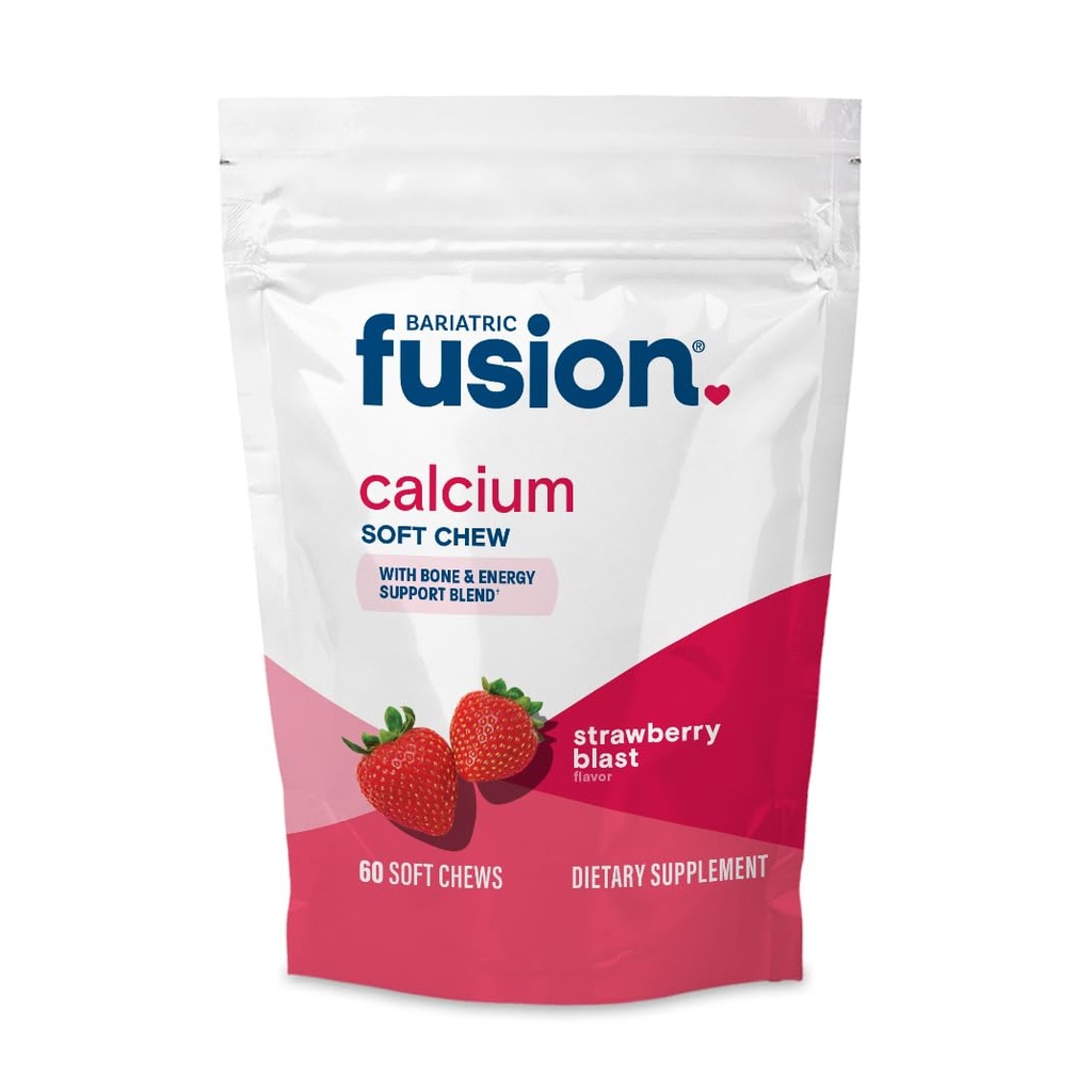 Fusion bariatrique Supplément de calcium bariatrique Mâches de calcium Citrate de calcium avec la vitamine D3 Vitamine bariatrique Récupérer sans sucre 500mg Récupérer la fraise 60