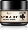 Shilajit Pure Himalayan Organic Shilajit Resin - 600mg Potence maximale Résine naturelle biologique Shilajit avec 85+ Trace Minerals & Acid Fulvic pour l'énergie, support immunitaire, 30 Grams (1 Pack)