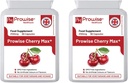 Cerise Max+ (paquet de 2) 2100mg Cerise Montmorency Ajoutée avec Black Cherry I 90 Capsules Vegan High Strength J'ai fabriqué au Royaume-Uni par Prowise Healthcare