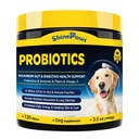 Probiotiques pour chiens - Probiotiques pour chiens pour la santé digestive, prébiotiques, enzymes, fibre et oméga-3 avec des vitamines pour promouvoir la santé intestinale, soutenir l'immunité, les allergies et la peau Itchy, 120 bits