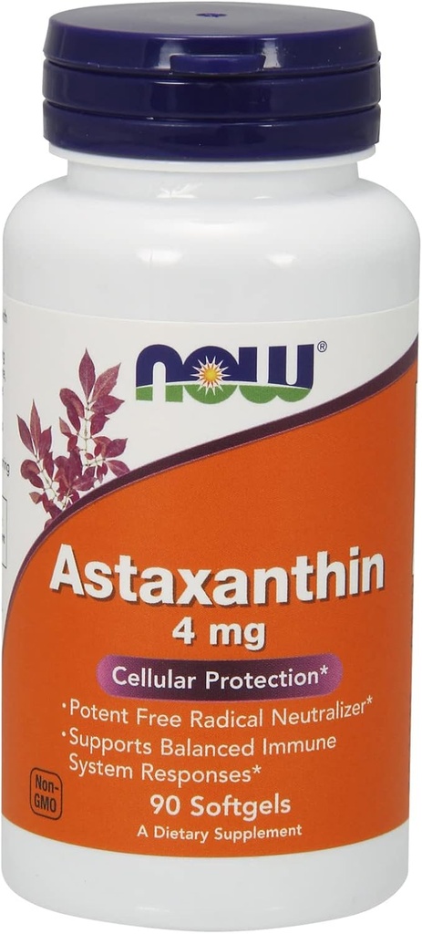 Maintenant Aliments Astaxanthine 4 mg - 90 Sgels 8 Pack