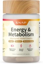 Snap Suppléments Energy & Métabolism Herbal Complex for Fatigue, Stress Relief, Energy Booster & Better Mood, Energy Pills for Women & Men, 60 Capsules (30 portions, 1 mois d'approvisionnement)
