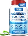 Airboy Magnesium Glycinate 200 mg, Best Magnesium Glycinate for Sleep,120 Vegan Small Capsules, High Absorption Support Relaxation, Sleep and Calm Mood,Non-GMO and No Gluten