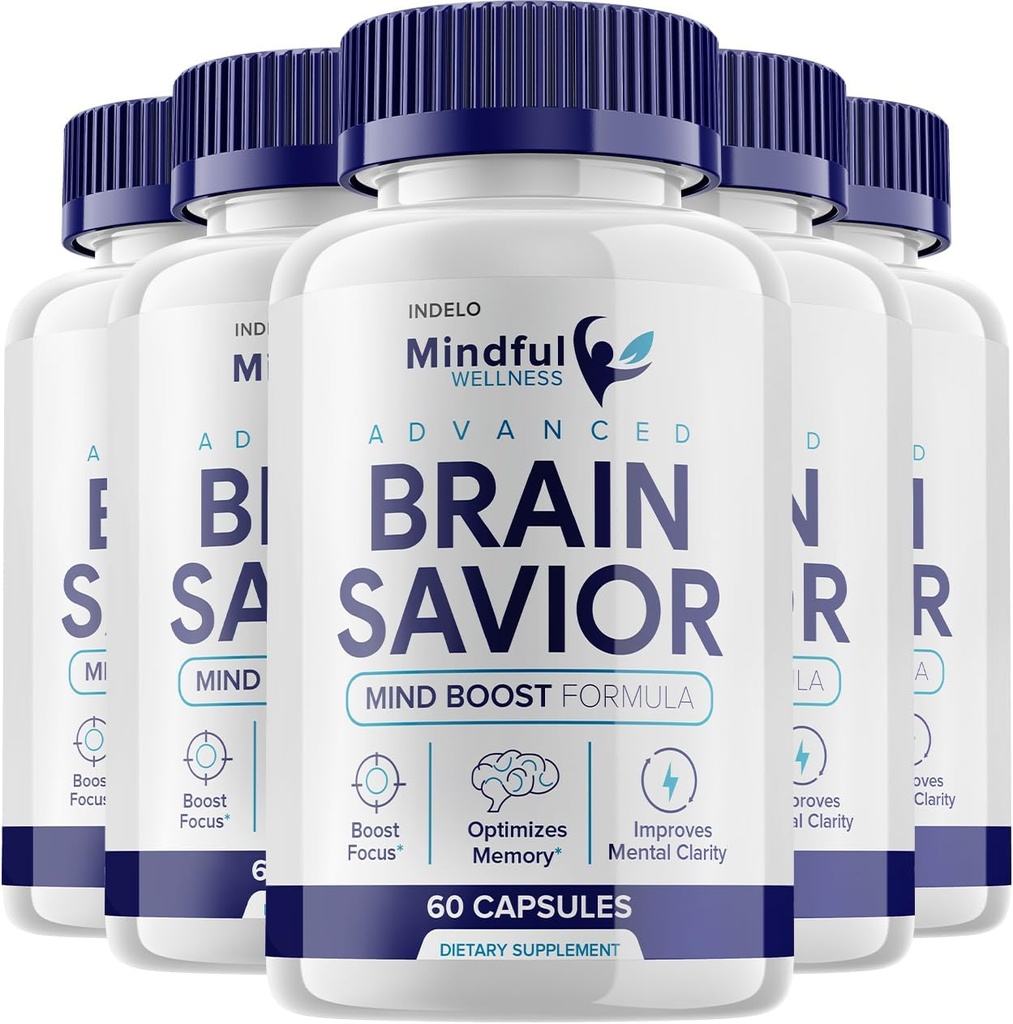 (5 Pack) Wellness Awareful Capsules Cerveau Saveur Avancé Pills, Supplément Esprit Sauveur Cerveau Boost pour la Cognition et Focus, Critiques Cerveau Sauveur, Supplément Cerveau Bien-Être Avancé (300 Capsules)